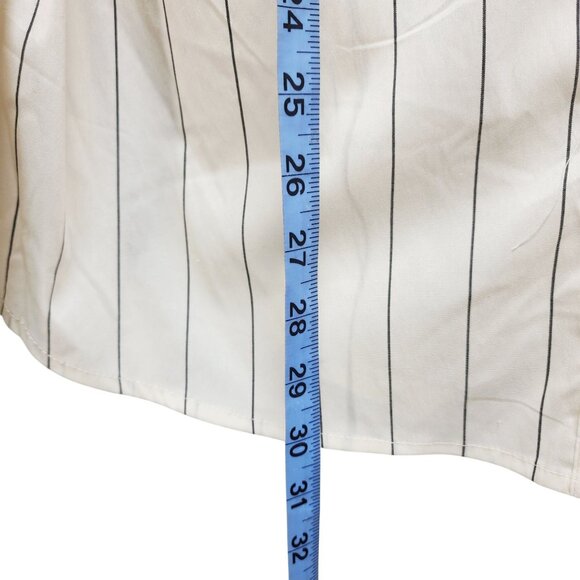 A New Day Womens Button-Down White Long Sleeve Striped Shirt Size XXL - Picture 6 of 8